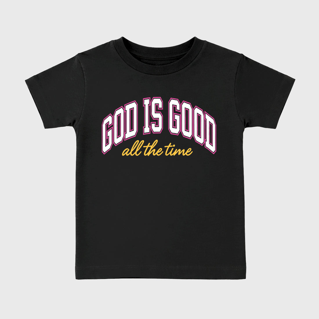 God Is Good Baby & Kids Graphic T-Shirt featuring original artwork designed to match the Air Jordan 4 Comic. Black 2 Kids Graphic Tee.
