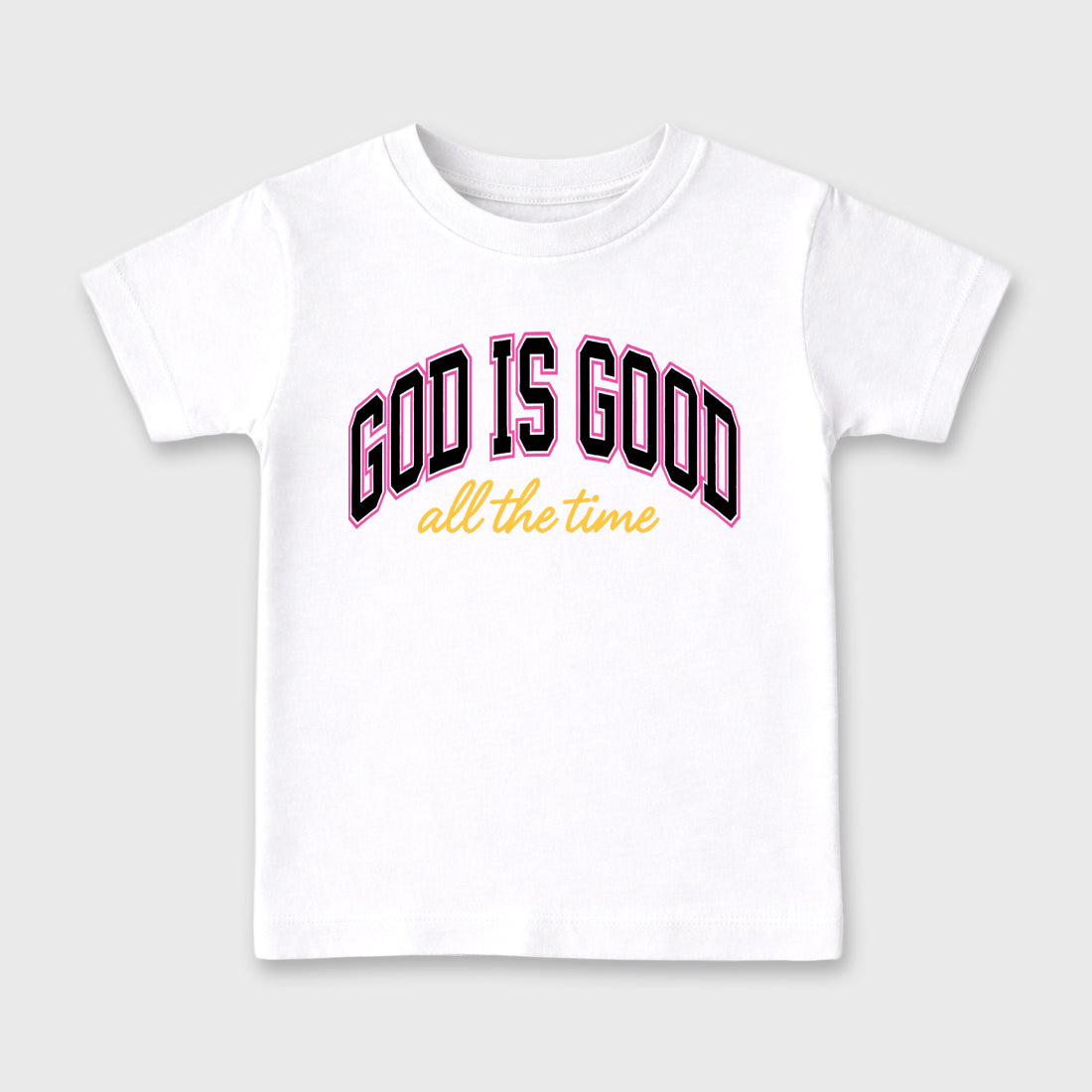 God Is Good Baby & Kids Graphic T-Shirt featuring original artwork designed to match the Air Jordan 4 Comic. White 2 Kids Graphic Tee.