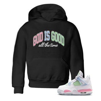 Best Sneakerfits graphic tee – Perfect Valentine's Day outfits to match Air Jordan 4 Valentines Day Kids – God Is Good Kids T-Shirt Black 1