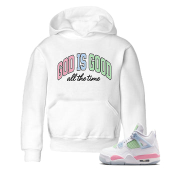 Best Sneakerfits graphic tee – Perfect Valentine's Day outfits to match Air Jordan 4 Valentines Day Kids – God Is Good Kids T-Shirt White 1