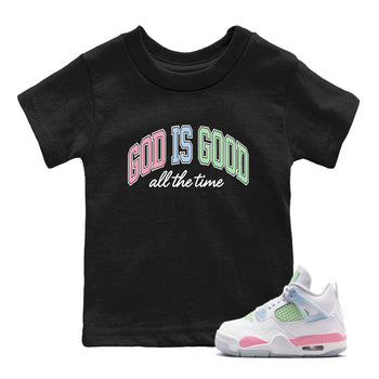 Best Sneakerfits graphic tee – Perfect Valentine's Day outfits to match Air Jordan 4 Valentines Day Kids – God Is Good Kids T-Shirt Black 1