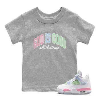 Best Sneakerfits graphic tee – Perfect Valentine's Day outfits to match Air Jordan 4 Valentines Day Kids – God Is Good Kids T-Shirt Heather Grey 1