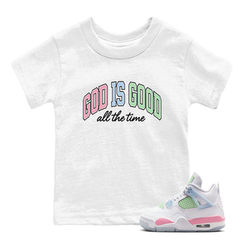 Best Sneakerfits graphic tee – Perfect Valentine's Day outfits to match Air Jordan 4 Valentines Day Kids – God Is Good Kids T-Shirt White 1
