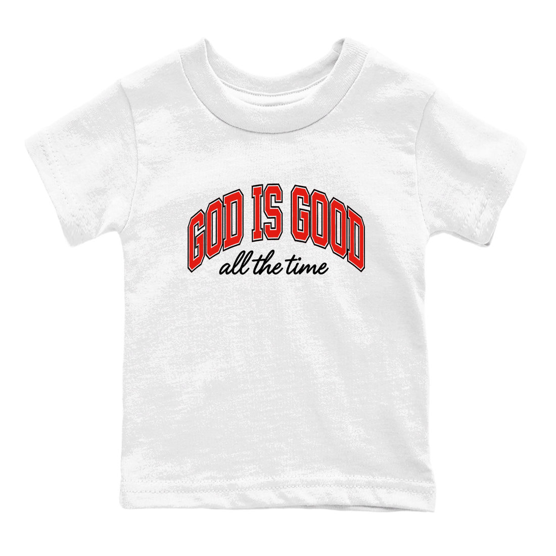 Perfect Valentine's Day Gifts graphic tee  – Sneaker Tees To Match Air Jordan 6 Reverse Infrared – God Is Good Kids Graphic T-Shirt White 2