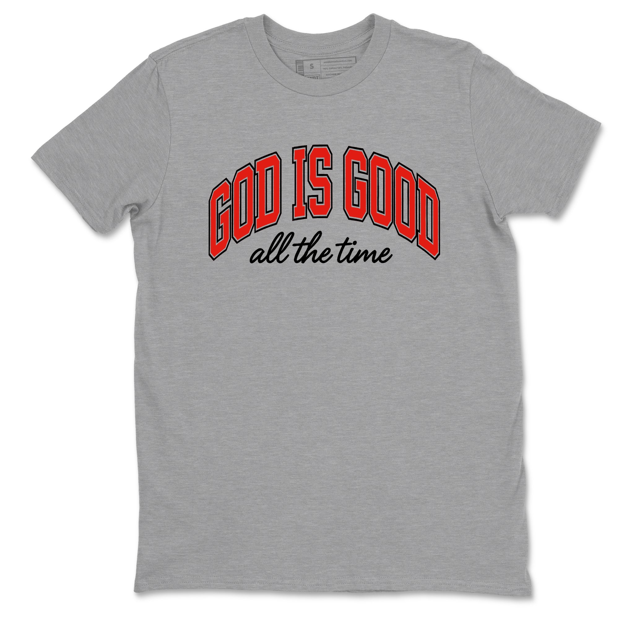 Perfect Valentine's Day Gifts graphic tee  – Sneaker Tees To Match Air Jordan 6 Reverse Infrared – God Is Good Tee Heather Grey 2