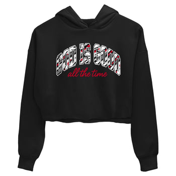 Sneaker match tees – Sneaker Tees To Match Air Jordan 8 Bunny Shoes Air Jordan 8 White and True Red – God Is Good Crop T-Shirt Black 2
