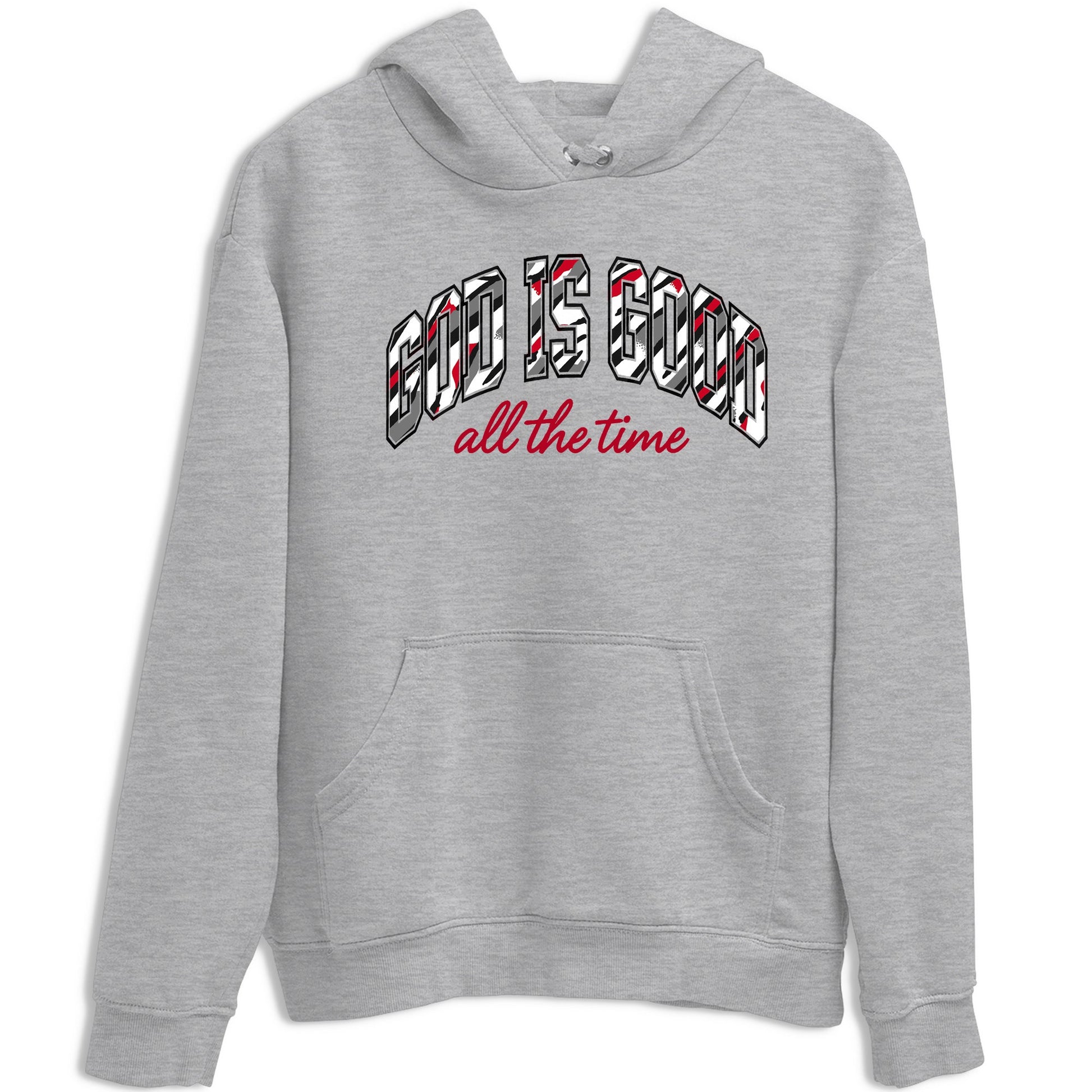 Sneaker match tees – Sneaker Tees To Match Air Jordan 8 Bunny Shoes Air Jordan 8 White and True Red – God Is Good Tee Heather Grey 2