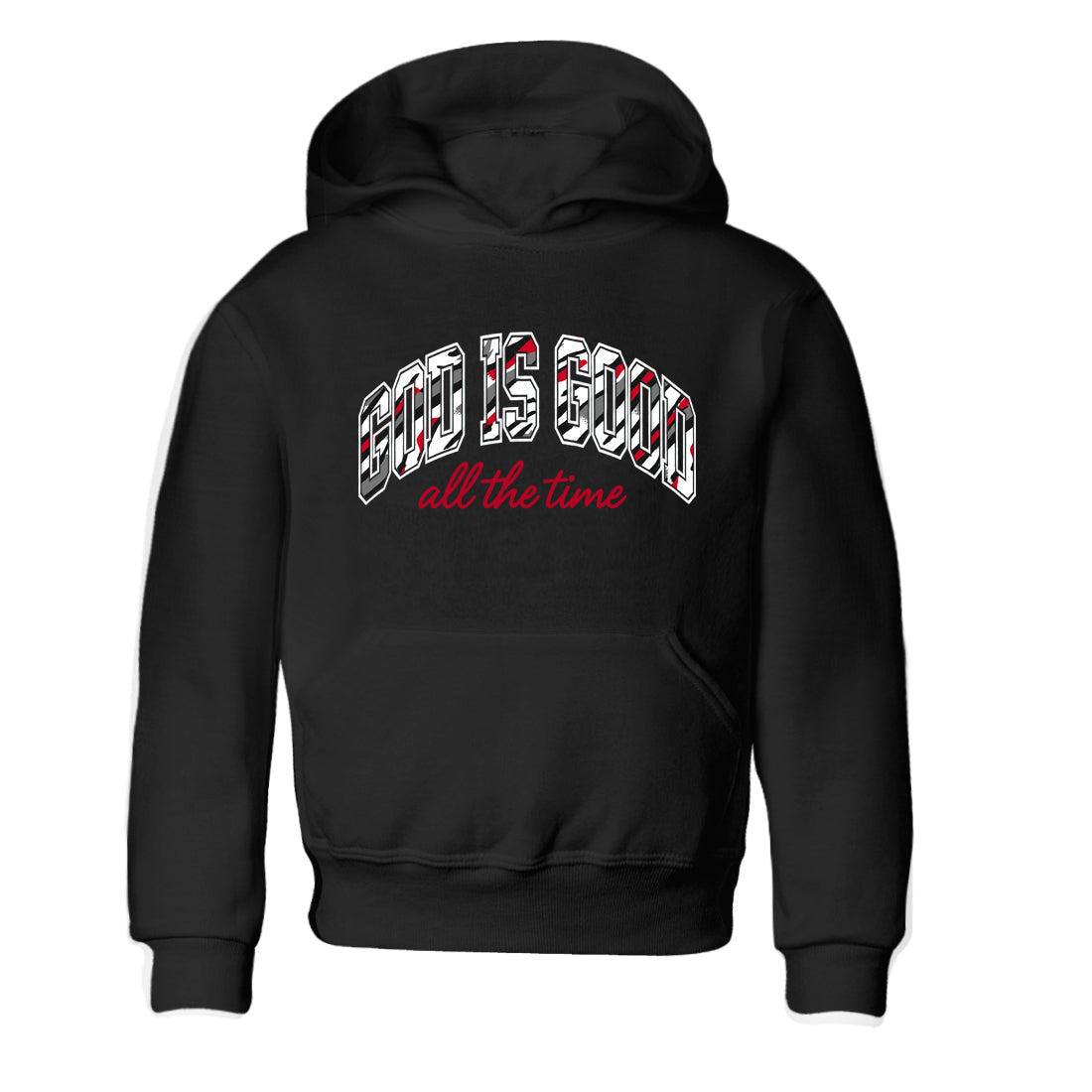 Sneaker match tees – Sneaker Tees To Match Air Jordan 8 Bunny Shoes Air Jordan 8 White and True Red – God Is Good Kids T-Shirt Black 2