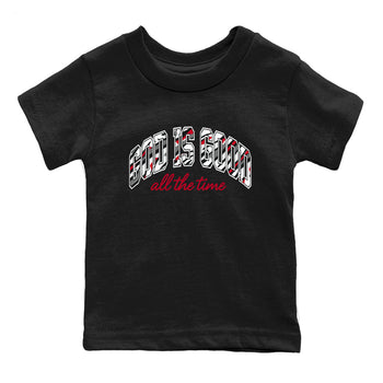 Sneaker match tees – Sneaker Tees To Match Air Jordan 8 Bunny Shoes Air Jordan 8 White and True Red – God Is Good Kids T-Shirt Black 2