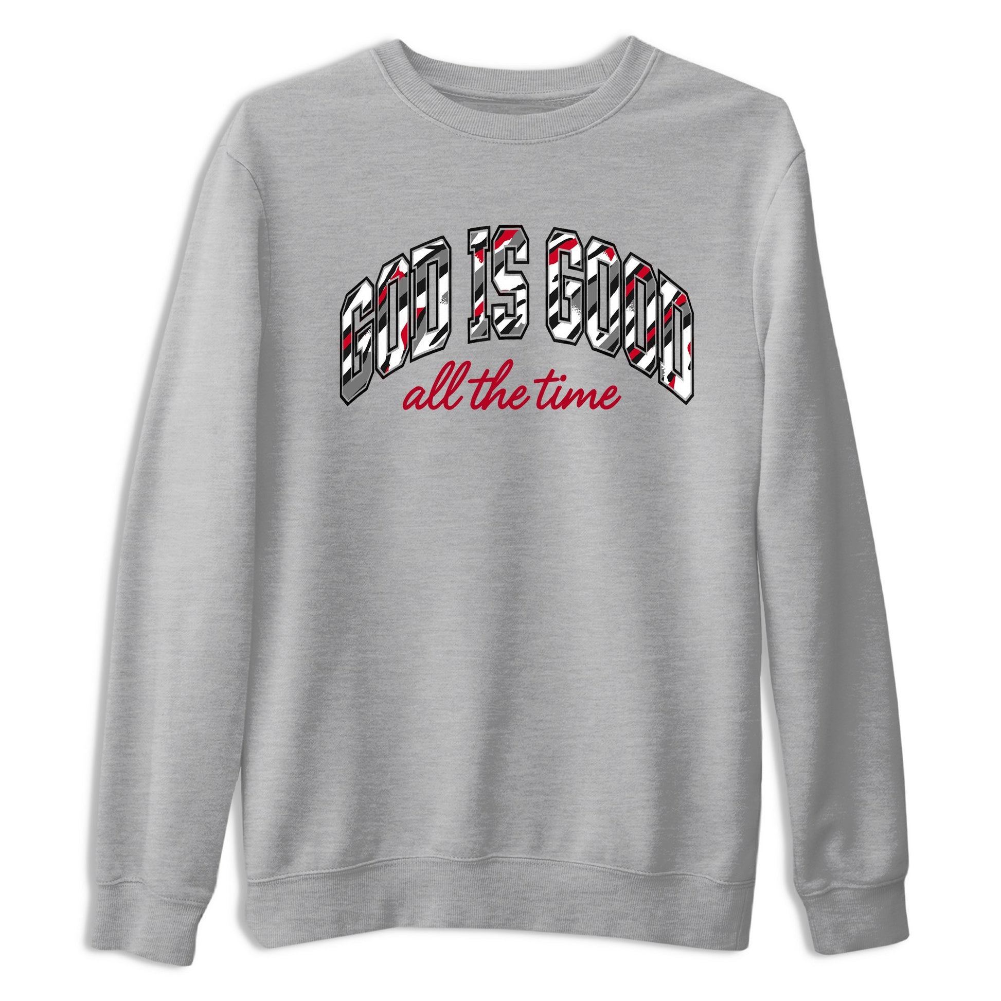 Sneaker match tees – Sneaker Tees To Match Air Jordan 8 Bunny Shoes Air Jordan 8 White and True Red – God Is Good Tee Heather Grey 2