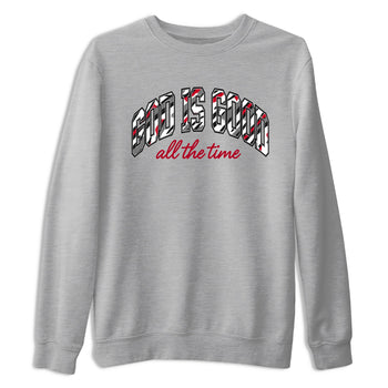 Sneaker match tees – Sneaker Tees To Match Air Jordan 8 Bunny Shoes Air Jordan 8 White and True Red – God Is Good Tee Heather Grey 2