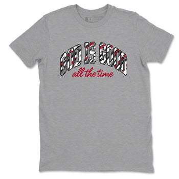 Sneaker match tees – Sneaker Tees To Match Air Jordan 8 Bunny Shoes Air Jordan 8 White and True Red – God Is Good Tee Heather Grey 2
