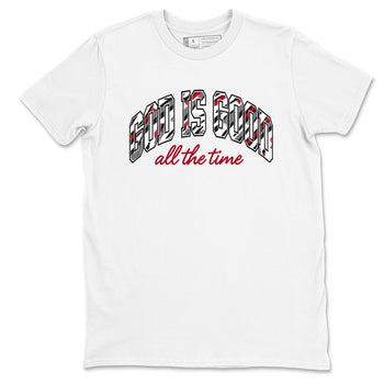 Sneaker match tees – Sneaker Tees To Match Air Jordan 8 Bunny Shoes Air Jordan 8 White and True Red – God Is Good Tee White 2
