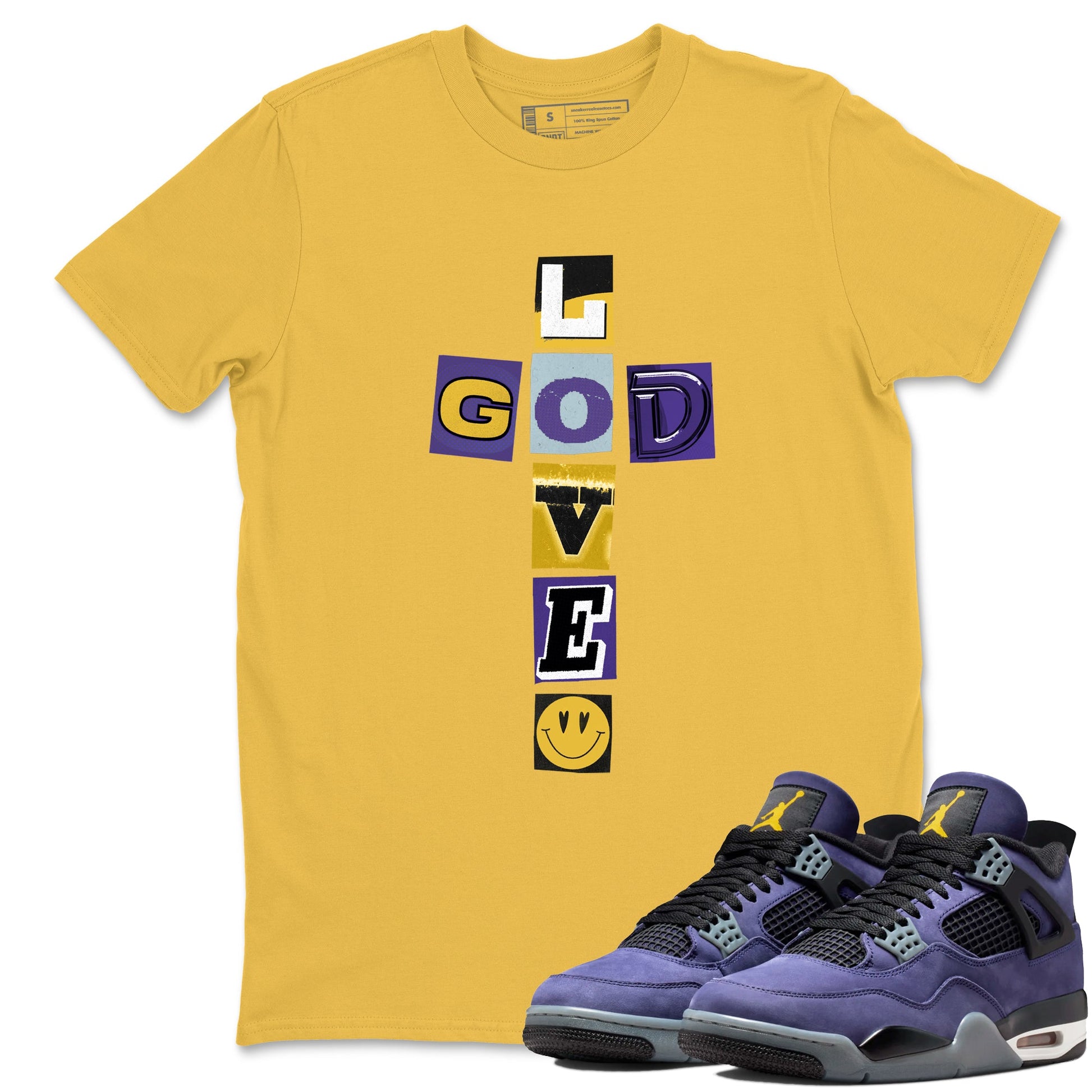 Best Sneakerfits graphic tee – Los Angeles Basketball Tees To Match Air Jordan 4 Lakeshow – God Love Tee Daisy 1
