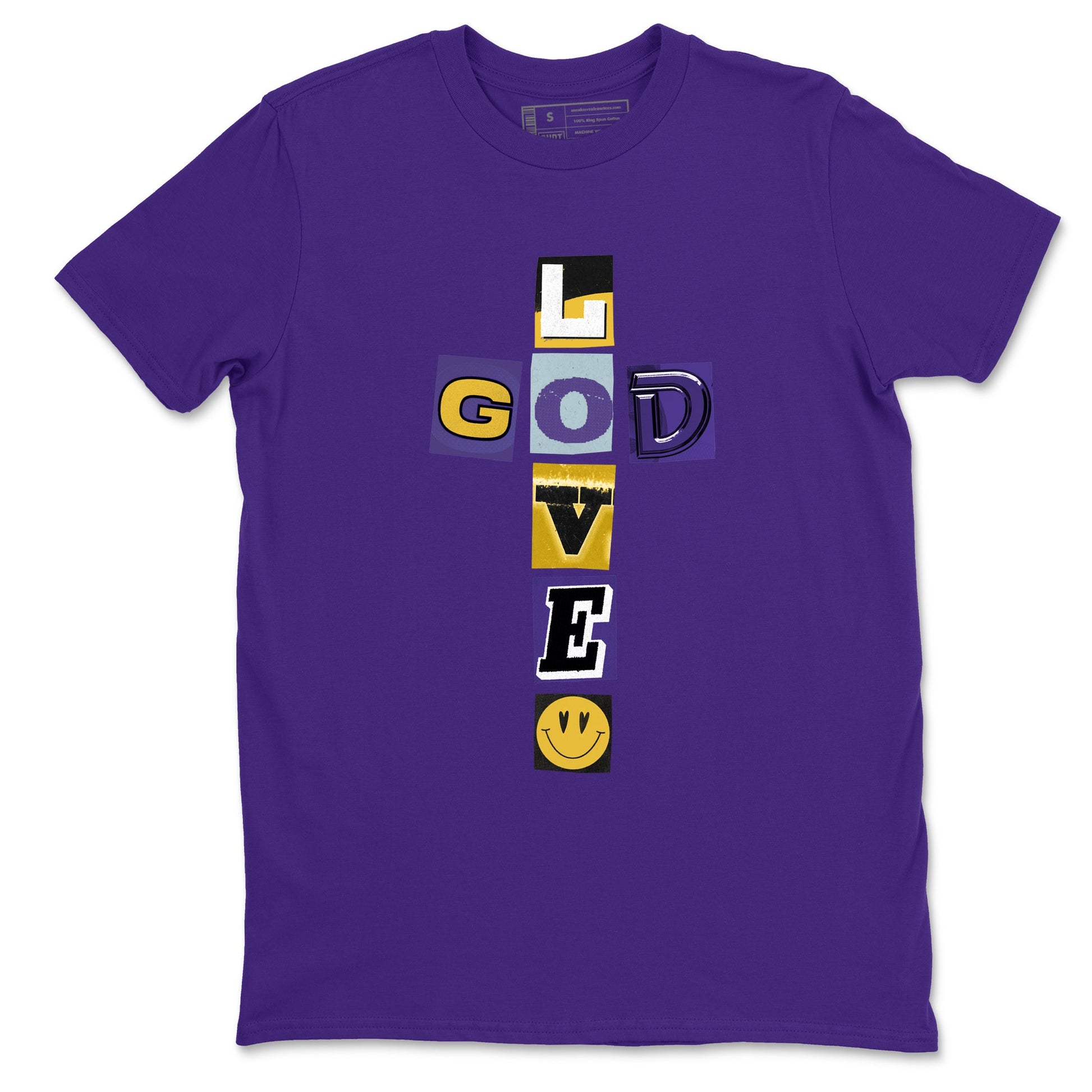 Best Sneakerfits graphic tee – Los Angeles Basketball Tees To Match Air Jordan 4 Lakeshow – God Love Tee Purple 2