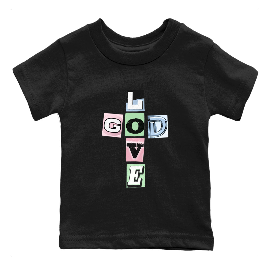 Best Sneakerfits graphic tee – Perfect Valentine's Day outfits to match Air Jordan 4 Valentines Day Kids – God Love Kids T-Shirt Black 2
