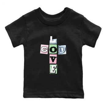 Best Sneakerfits graphic tee – Perfect Valentine's Day outfits to match Air Jordan 4 Valentines Day Kids – God Love Kids T-Shirt Black 2