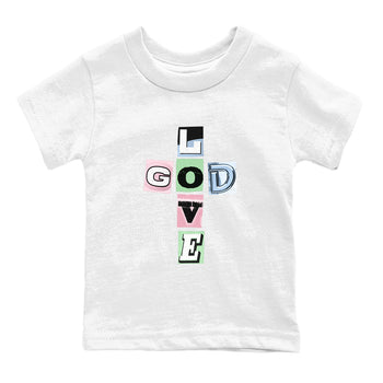 Best Sneakerfits graphic tee – Perfect Valentine's Day outfits to match Air Jordan 4 Valentines Day Kids – God Love Kids T-Shirt White 2