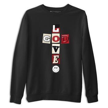Best Sneakerfits graphic tee – Perfect Valentine's Day outfits to match Air Jordan 4 Valentines Day – God Love Tee Black 2