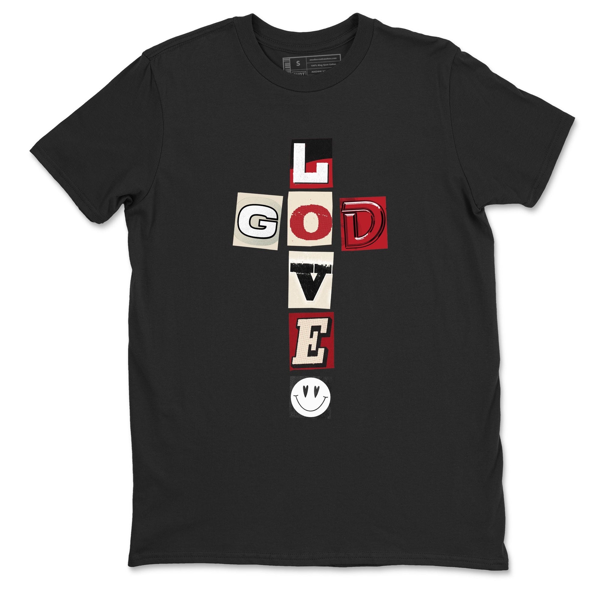 Best Sneakerfits graphic tee – Perfect Valentine's Day outfits to match Air Jordan 4 Valentines Day – God Love Tee Black 2