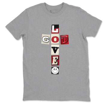 Best Sneakerfits graphic tee – Perfect Valentine's Day outfits to match Air Jordan 4 Valentines Day – God Love Tee Heather Grey 2