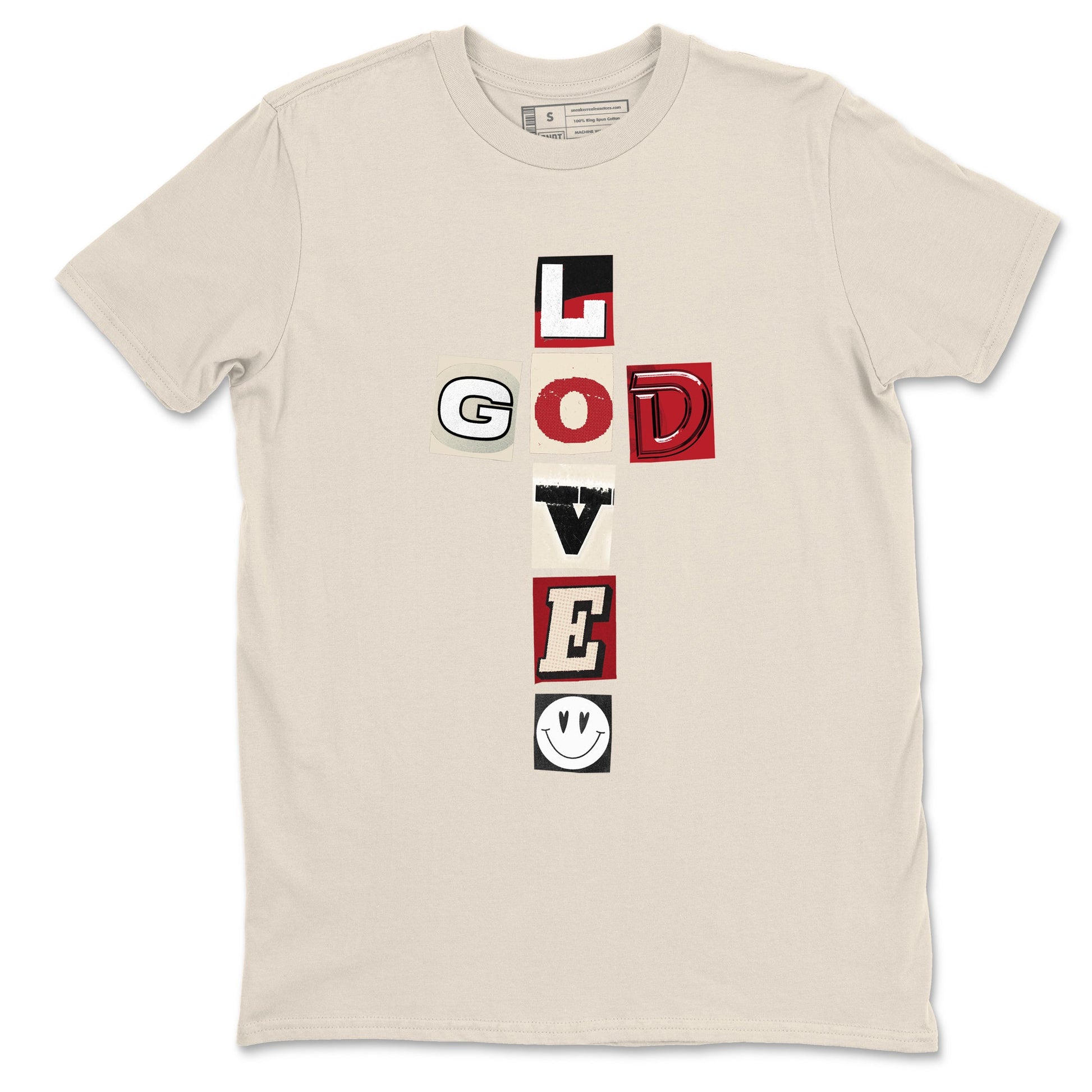 Best Sneakerfits graphic tee – Perfect Valentine's Day outfits to match Air Jordan 4 Valentines Day – God Love Tee Natural 2