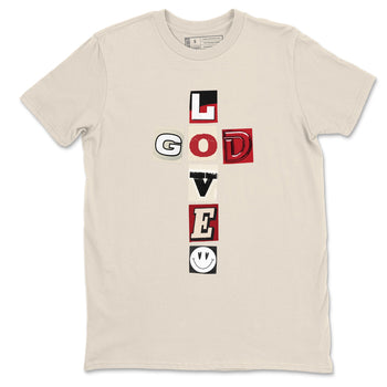 Best Sneakerfits graphic tee – Perfect Valentine's Day outfits to match Air Jordan 4 Valentines Day – God Love Tee Natural 2