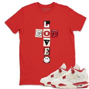 Best Sneakerfits graphic tee – Perfect Valentine's Day outfits to match Air Jordan 4 Valentines Day – God Love Tee Red 1