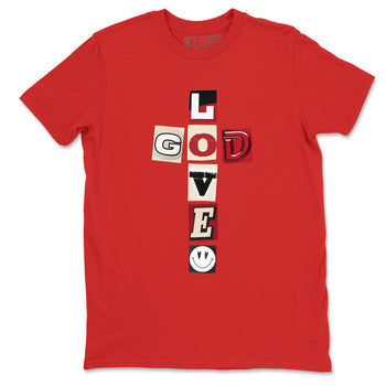 Best Sneakerfits graphic tee – Perfect Valentine's Day outfits to match Air Jordan 4 Valentines Day – God Love Tee Red 2