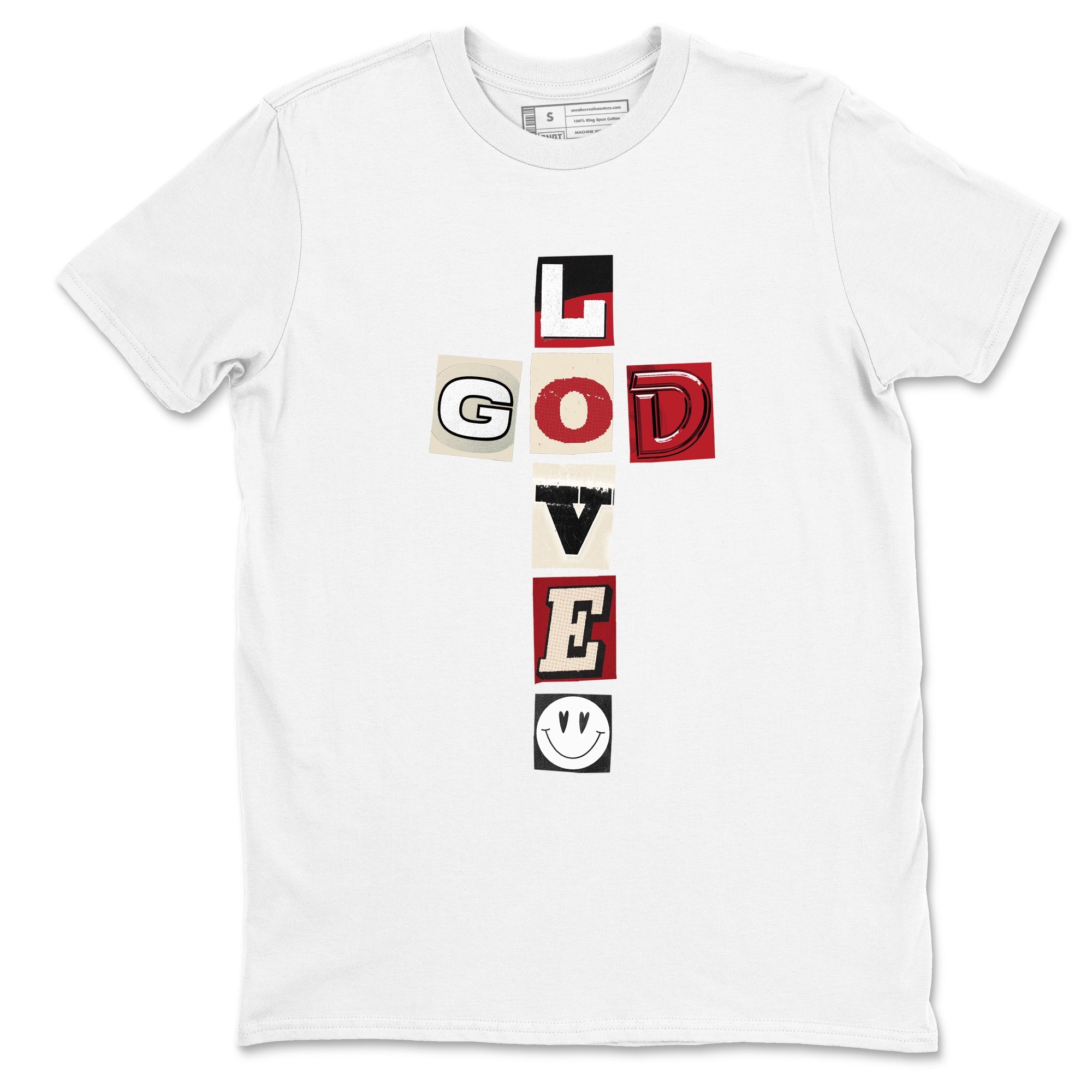 Best Sneakerfits graphic tee – Perfect Valentine's Day outfits to match Air Jordan 4 Valentines Day – God Love Tee White 2