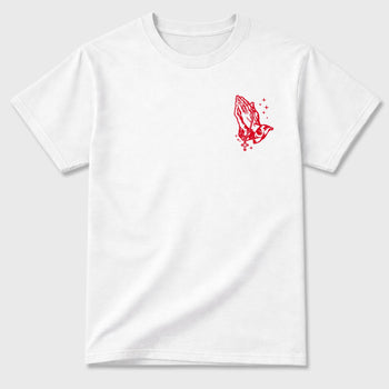 God Over All Things sneaker match t-shirt styled to complete your fit with the 13s Chicago sneakers, shown in White.