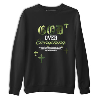 Best Christmas gifts for sneakerheads - Sneaker Tees To Match Air Foamposite One Pine Green Sneakers – God Over Everything Tee Black 2