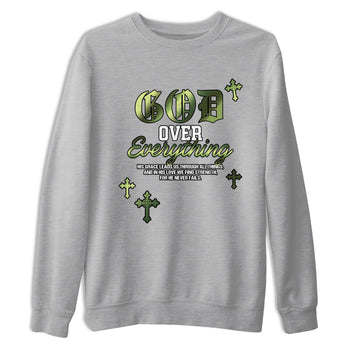Best Christmas gifts for sneakerheads - Sneaker Tees To Match Air Foamposite One Pine Green Sneakers – God Over Everything Tee Heather Grey 2