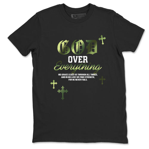 Best Christmas gifts for sneakerheads - Sneaker Tees To Match Air Foamposite One Pine Green Sneakers – God Over Everything Tee Black 2