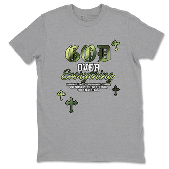 Best Christmas gifts for sneakerheads - Sneaker Tees To Match Air Foamposite One Pine Green Sneakers – God Over Everything Tee Heather Grey 2