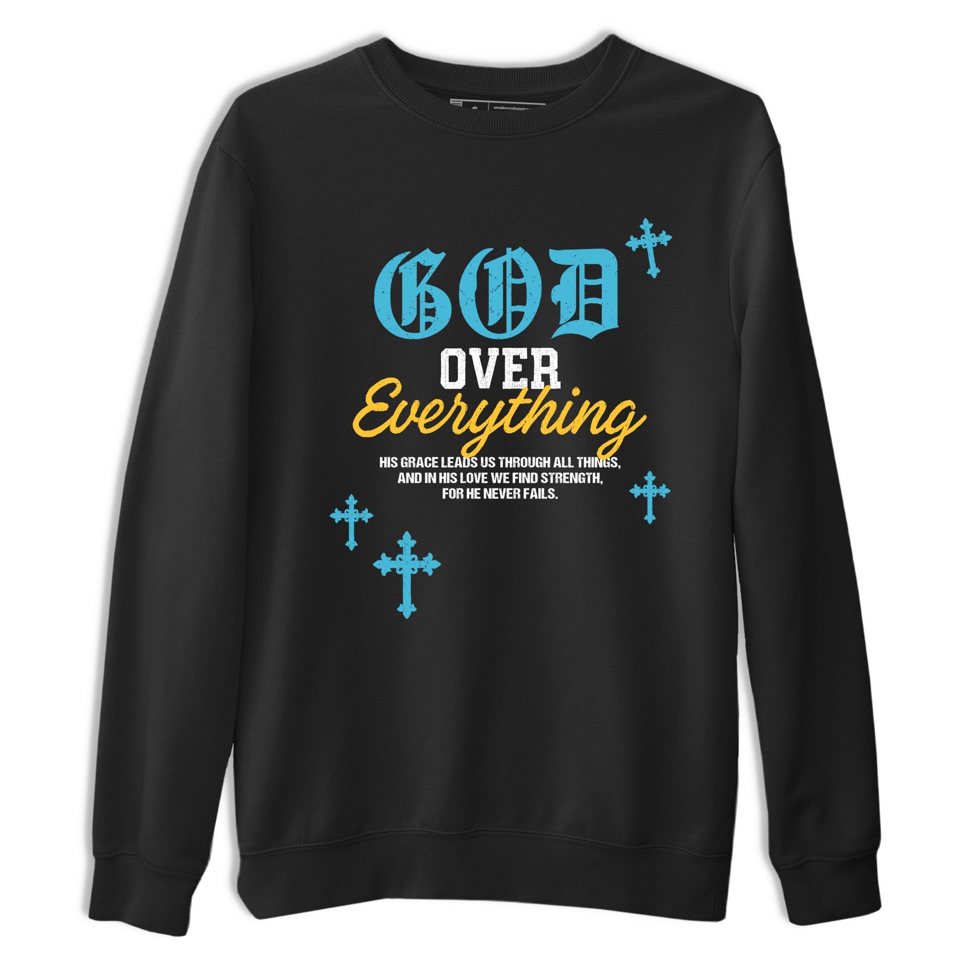 Sneaker match tees – Sneaker Tees To Match Air Jordan 11 Gamma Shoes – God Over Everything Tee Black 2