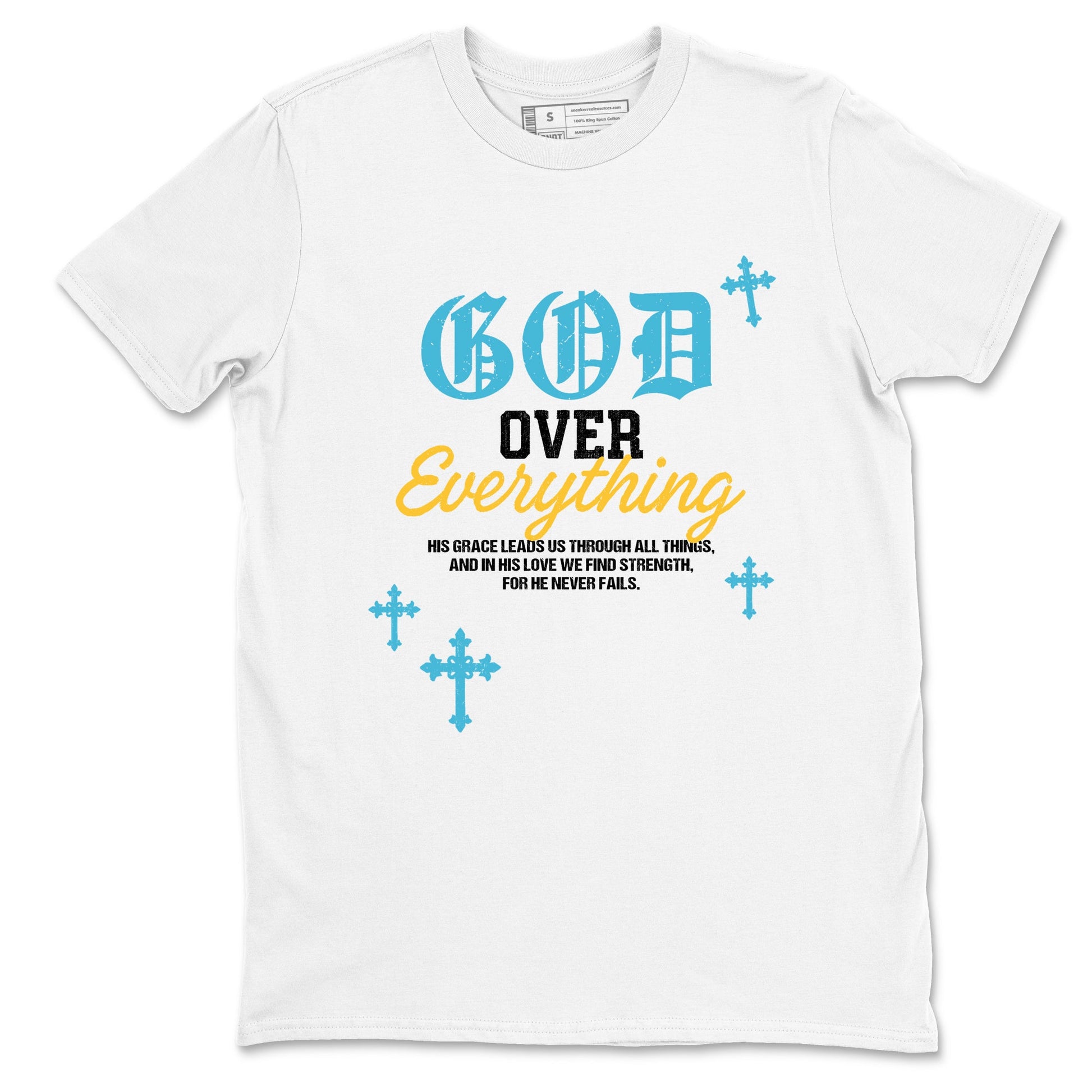 Sneaker match tees – Sneaker Tees To Match Air Jordan 11 Gamma Shoes – God Over Everything Tee White 2