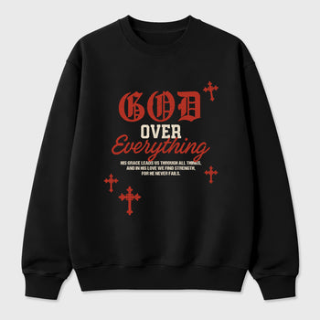 God Over Everything Graphic T-Shirt sneaker match tee designed for the Air Jordan 4 Brick After Brick, featuring coordinated color options for a perfect streetwear match. Black 2 shirt.