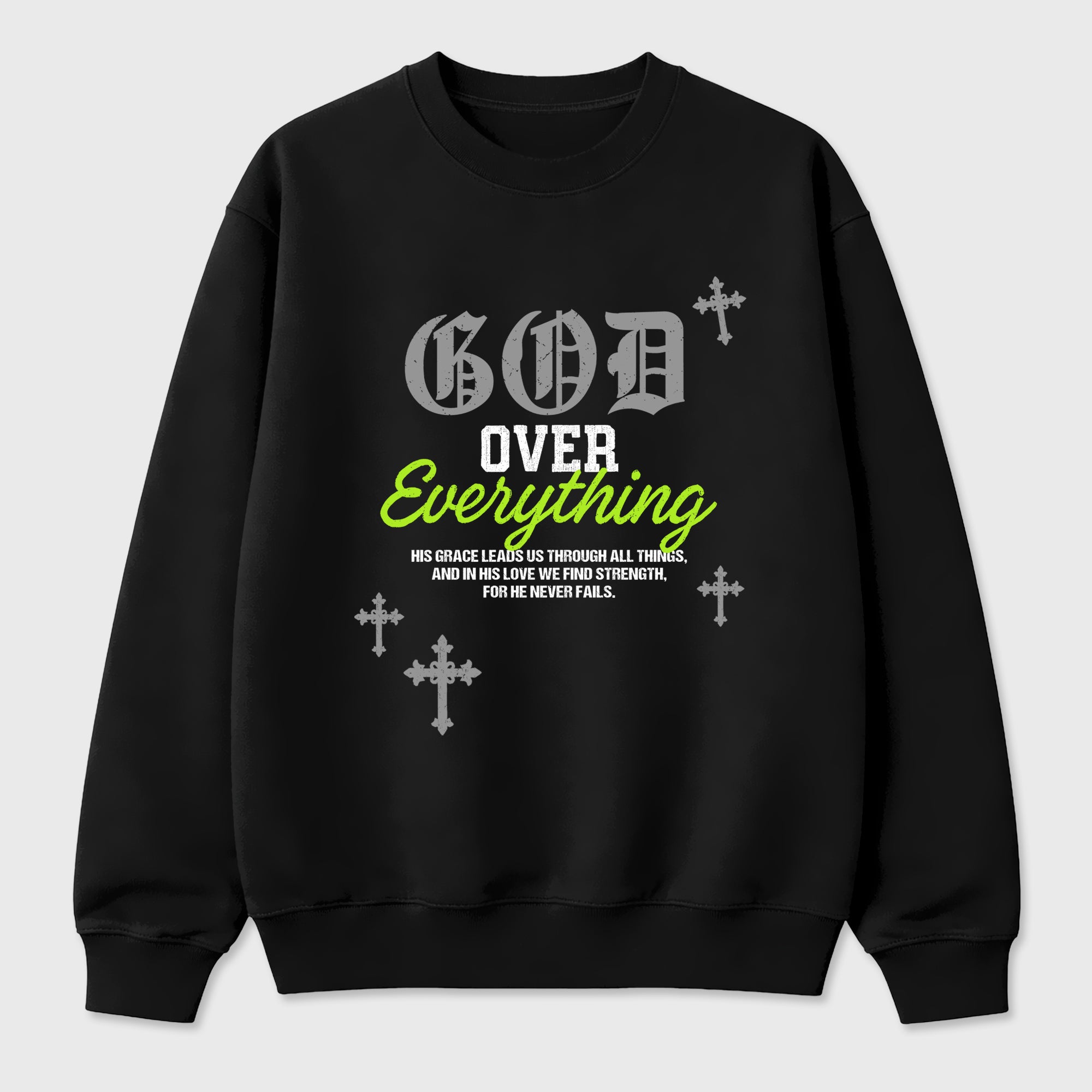 Sneakerfit graphic tee destination – Sneaker Tees To Match Air Max 90 Neon Yellow Sneakers – God Over Everything Tee Black 2