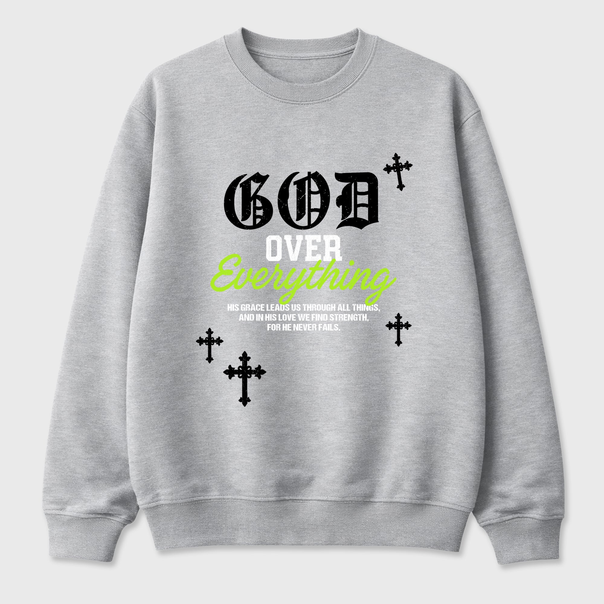Sneakerfit graphic tee destination – Sneaker Tees To Match Air Max 90 Neon Yellow Sneakers – God Over Everything Tee Heather Grey 2