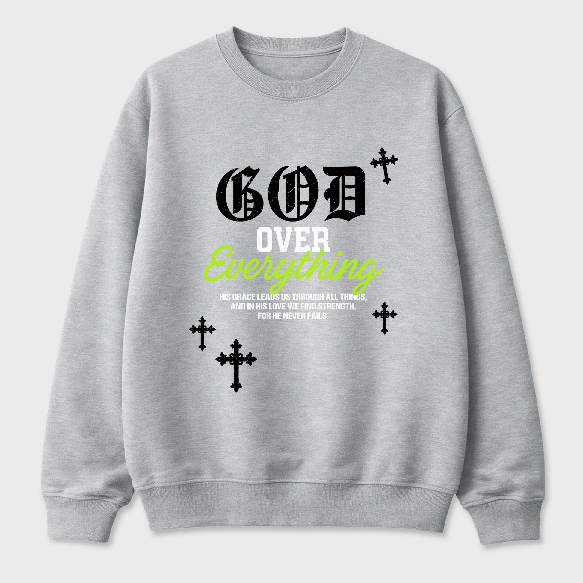 Sneakerfit graphic tee destination – Sneaker Tees To Match Air Max 90 Neon Yellow Sneakers – God Over Everything Tee Heather Grey 2