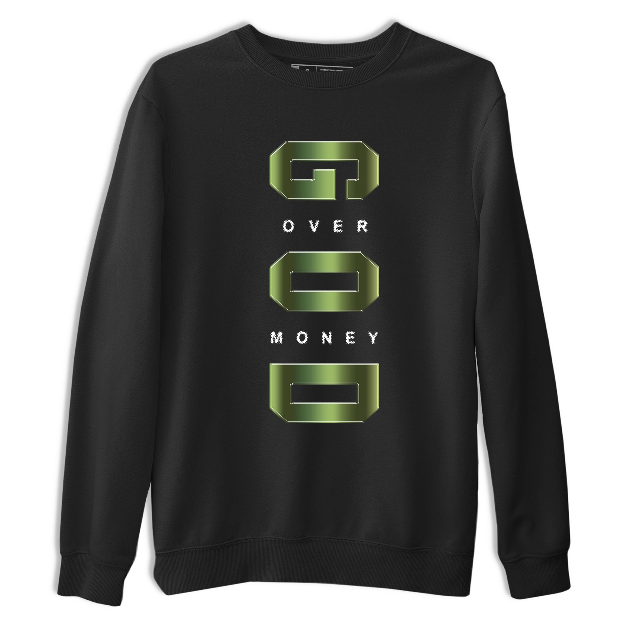 Sneaker match tees – Sneaker Tees To Match Air Foamposite One Pine Green Shoes – God Over Money Tee Black 2