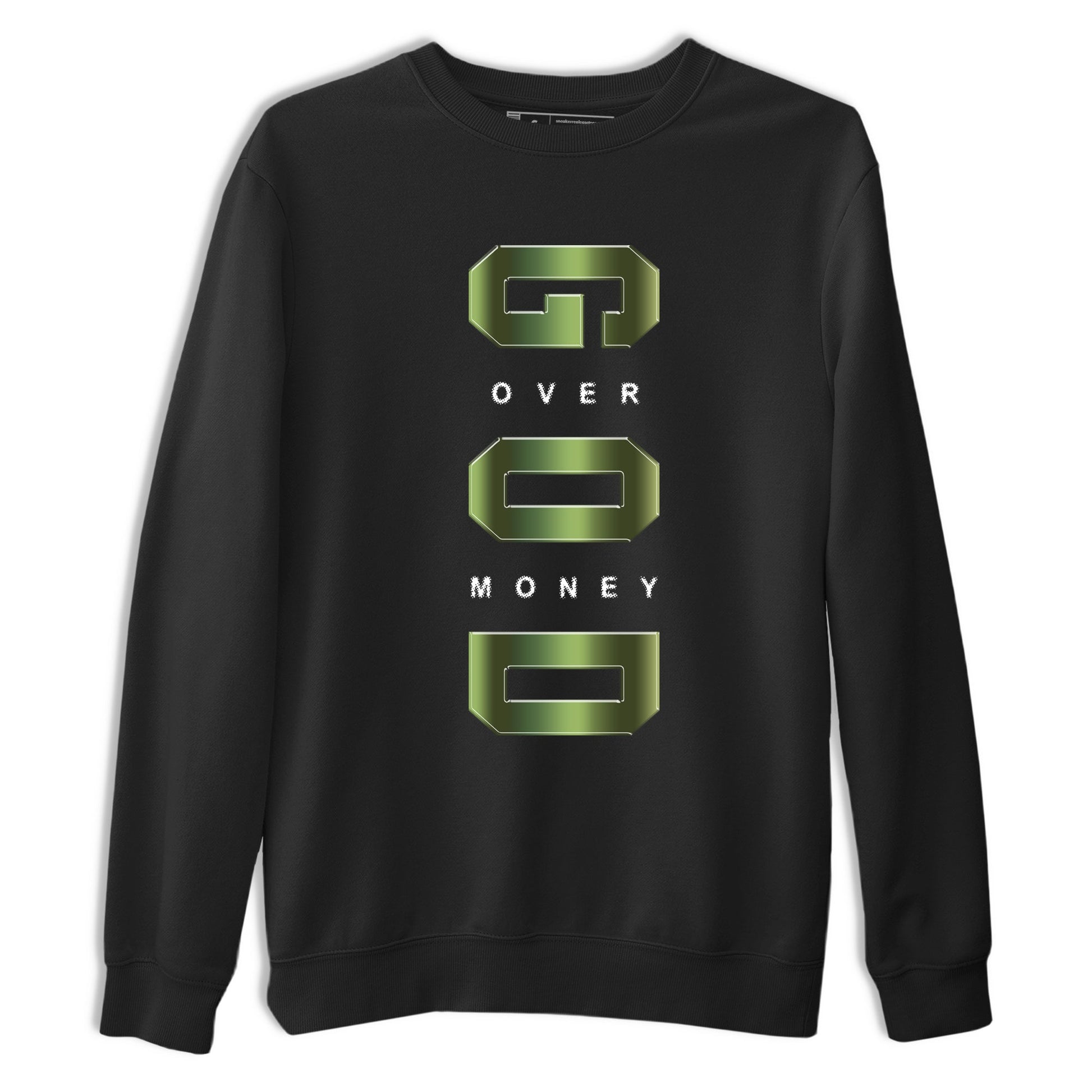 Sneaker match tees – Sneaker Tees To Match Air Foamposite One Pine Green Shoes – God Over Money Tee Black 2