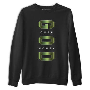 Sneaker match tees – Sneaker Tees To Match Air Foamposite One Pine Green Shoes – God Over Money Tee Black 2