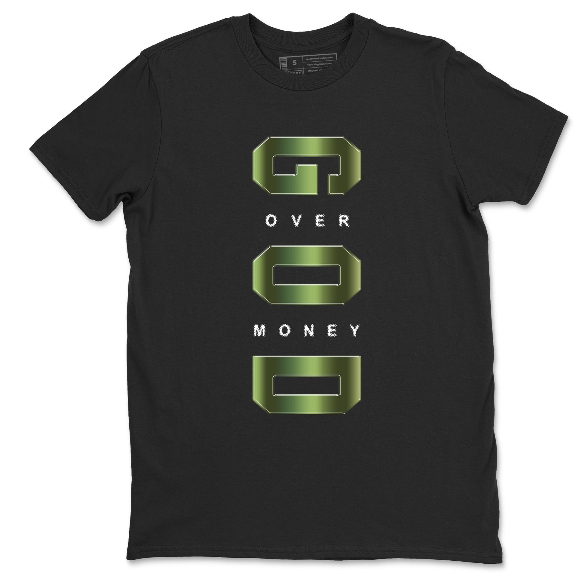Sneaker match tees – Sneaker Tees To Match Air Foamposite One Pine Green Shoes – God Over Money Tee Black 2
