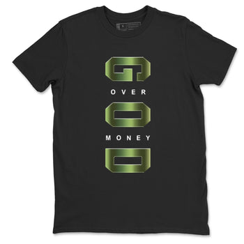 Sneaker match tees – Sneaker Tees To Match Air Foamposite One Pine Green Shoes – God Over Money Tee Black 2