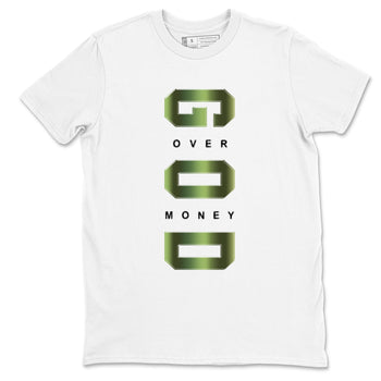Sneaker match tees – Sneaker Tees To Match Air Foamposite One Pine Green Shoes – God Over Money Tee White 2