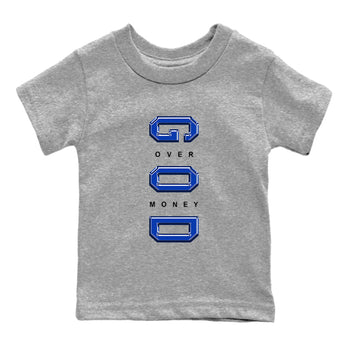Foams One Royal shirts to match jordans God Over Money sneaker match tees Air Foamposite One Royal match shoes to clothes SNRT Sneaker Tees Youth Baby Heather Grey 2 tee