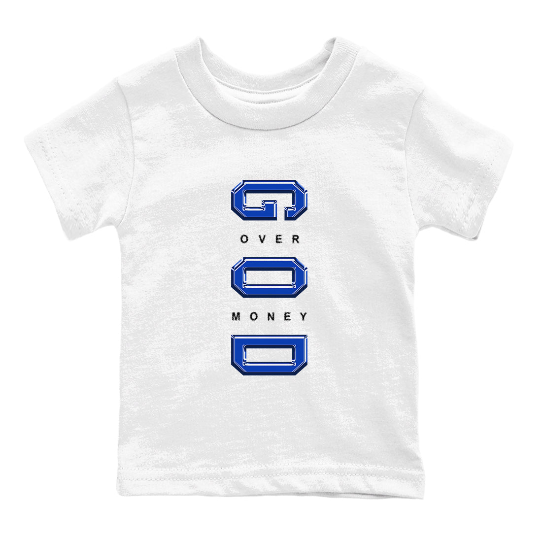 Foams One Royal shirts to match jordans God Over Money sneaker match tees Air Foamposite One Royal match shoes to clothes SNRT Sneaker Tees Youth Baby White 2 tee
