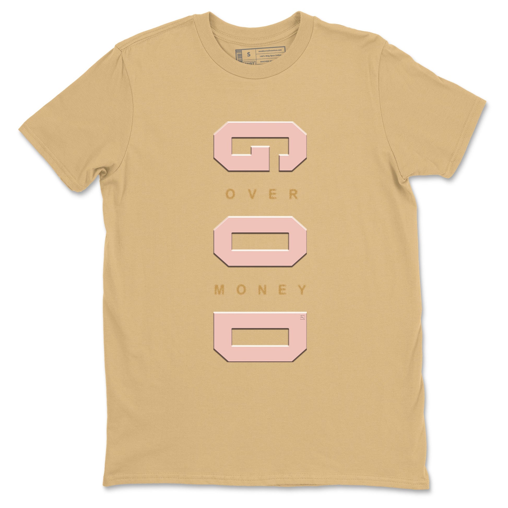 AF 1 Linen shirts to match jordans God Over Money sneaker match tees Air Force 1 Linen match shoes to clothes SNRT Sneaker Tees unisex cotton Old Gold 2 shirts